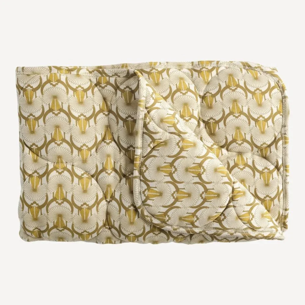 NWT Kate Quinn Neutral Deco Circle Bamboo Quilt - Picture 1 of 4